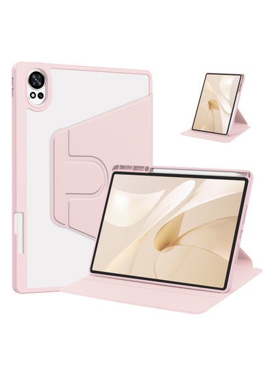 Buy Rotating Case Compatible with HUAWEI MatePad Air 12 Inch/HUAWEI MatePad 12 X,360 Degree Rotating Stand Cover, Multi-Angle Viewing Folio Cover with Pencil Holder Pink in Saudi Arabia