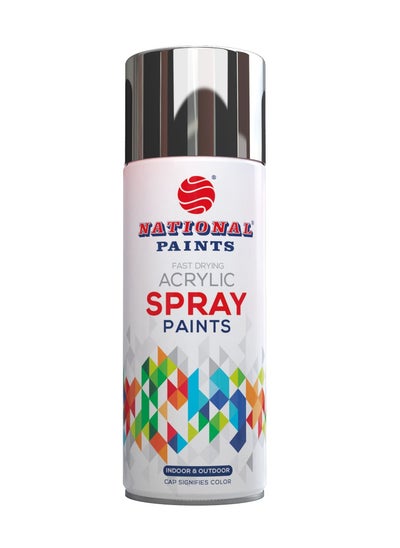 Buy Fast Drying Acrylic Spray Paint - MIRROR CHROME SILVER 666 in UAE