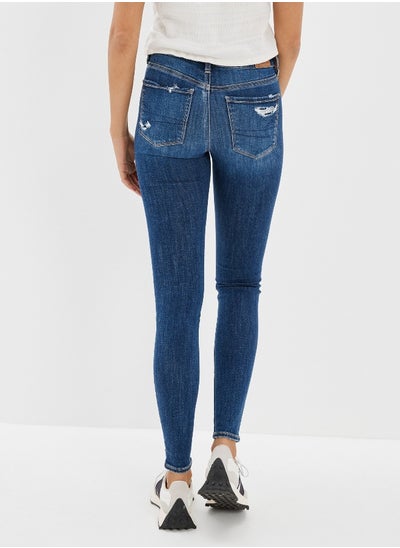 Buy AE Ne(x)t Level Ripped Low-Rise Jegging in UAE