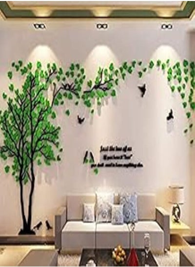 Buy zy Green Love couple Tree 3D Crystal Acrylic Wall stickers Living room Sofa TV background wall decal Home decor in Egypt