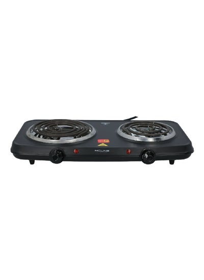 Buy 2500W Solid Cast Iron Double Hot Plate Electric Coil Stove Black MC-HP002 in Saudi Arabia