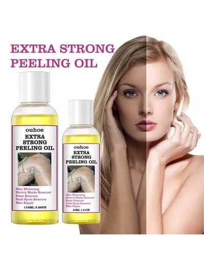 Buy 2Pcs Extra Strong Peeling Oil (30ml+110ml), Exfoliate Dark Skin, Super Whiten And Brighten Skin Tone, Exfoliating Peeling Solution for Body All Skin Type in Saudi Arabia