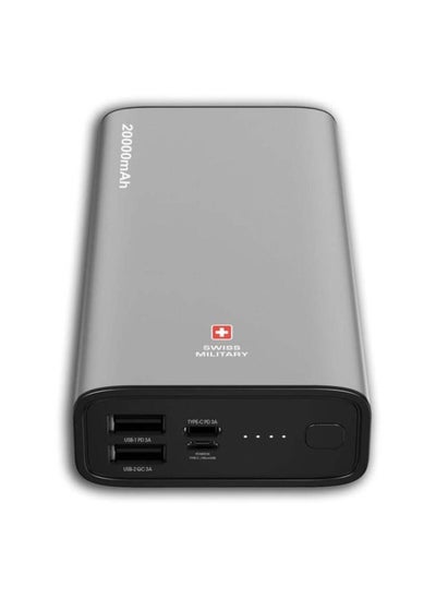 Buy Swiss Military Biendron Power Bank 20,000mAh Silver in UAE