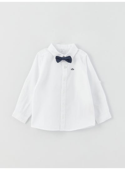 Buy Long Sleeve Embroidery Detailed Baby Boy Shirt and Bow Tie 2-Pack Set in Egypt