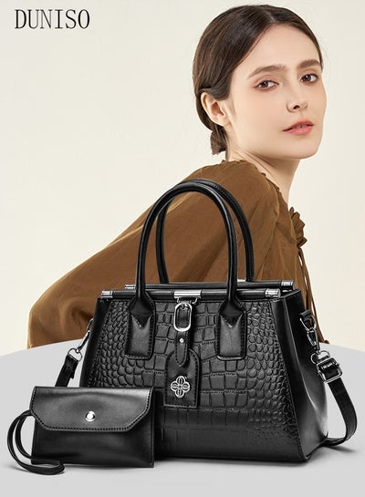 2PCS Women's Elegant Purses and Handbags Set Shoulder Bag Ladies