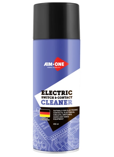 اشتري Aim One Electric Switch & Contact Cleaner 450ml - Suitable For Electronic Contacts - Electrical Circuits - Switches - Audio And Video Equipment في الامارات