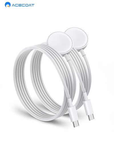 Buy Upgraded for Apple Watch Charger USB C, 2Pack iWatch Charger Cable Magnetic Wireless Portable Fast Charging Cord Compatible with Apple Watch Series Ultra/9/8/7/6/5/4/3/2/1/SE(3.3FT/1M) in Saudi Arabia
