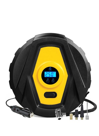 Buy HuaKe Car Tire Inflator Air Compressor 12V DC, Digital Car Tire Pump 160 PSI, Preset Tire Pressure & Auto Shutoff, LED Light, Electric Air Pump for Car/Bike/Ball/Rubber Boat/ Beach Floating Bed in Saudi Arabia