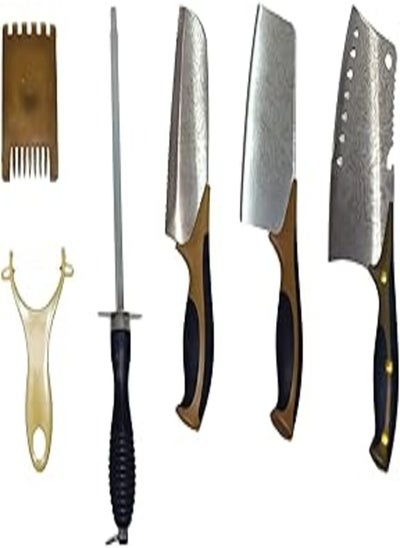 Buy Plastic knife hand 6 piece set - assorted shapes in Egypt