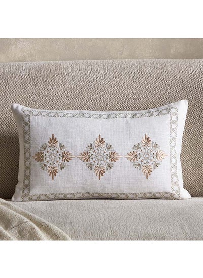 Buy Petra Open View Embroidered Filled Cushion 50 x 30 cm in UAE