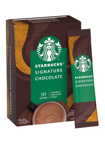 اشتري Signature Chocolate Salted Caramel Cocoa Powder Stick 220grams Pack of 10 في الامارات