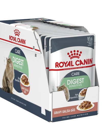 Buy royal canin digest sensitive gravy (WET FOOD - Pouches) 12 x 85g box in UAE