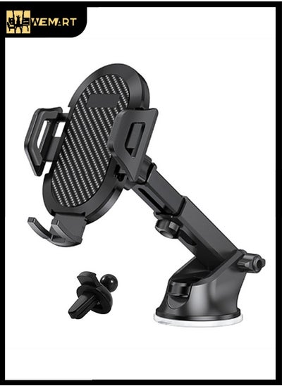 Buy Car Phone Holder, Long Arm Phone Holder Stand Car for Dashboard Windshield Air Vent【Heat-Resistant Strong Suction Cup】Compatible with All Smartphones in Saudi Arabia