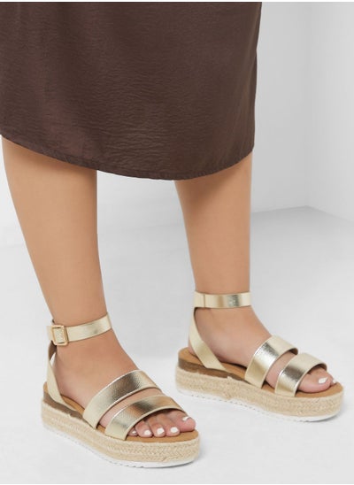 Buy Flatform Double Strap Wedge Sandal in UAE