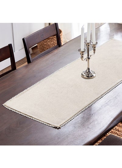 Buy Naturio Lace Natural Table Runner 120 x 40 cm in UAE