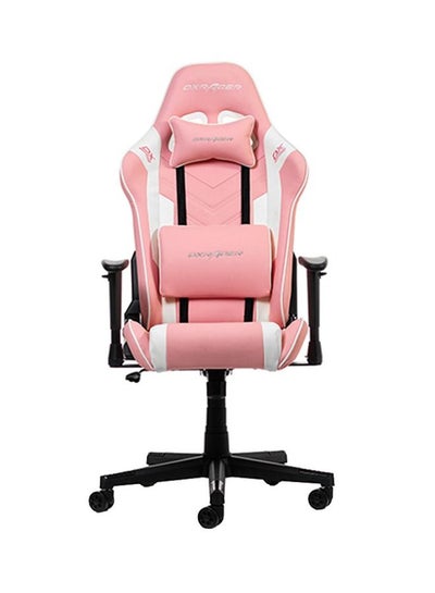 Buy P Series Gaming Chair - Premium PVC Leather Racing Style Office Computer Seat Recliner With Ergonomic Headrest And Lumbar Support - Pink And White in UAE