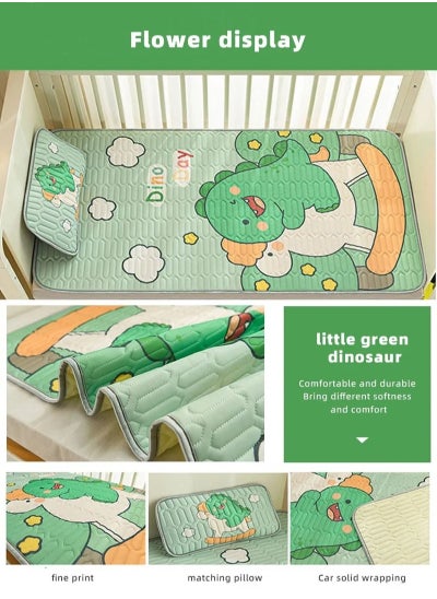 اشتري 3 Pcs Kids Baby Latex Sleeping Mat for Crib Mattress With Pillow and a Toddlers Cribs Mosquito Net Foldable Tent, Children's Breathable Bed Pad في الامارات