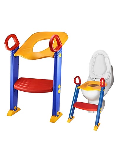 Buy Sonipure one-stepped ladder and bathroom toilet cover for children practice,assorted colors in Egypt