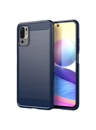Buy Phone Case for Xiaomi Redmi Note 10 5G Protector Cover and Cell Accessories TPU Silicone Protective Redmi Note 10 5G Carbon Fiber Blue in UAE