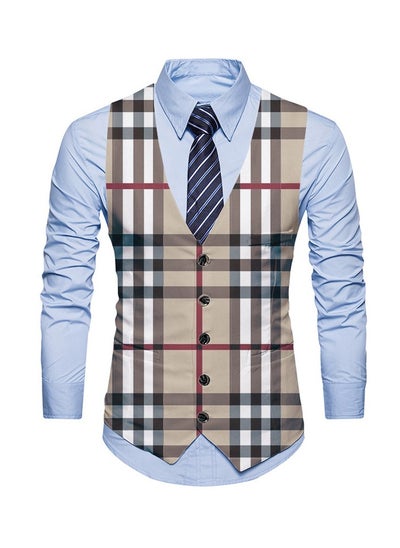 Buy New Fashionable Personalized Printed Men's Suit Vest in Saudi Arabia