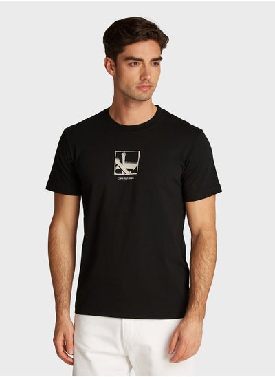 Buy Grid Box Crew Neck T-Shirt in UAE