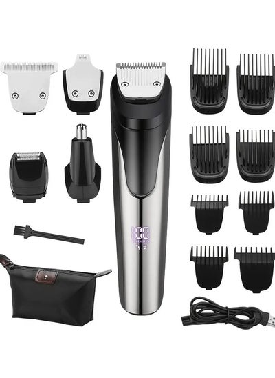 Buy Beard Trimmer for Men, All in One Men's Hair Clipper Hair Trimmer , Mustache Body Nose Ear Facial Cutting Shaver in UAE