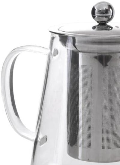 اشتري Royalford 960 Ml Glass Tea Pot With Stainless Steel Strainer في الامارات