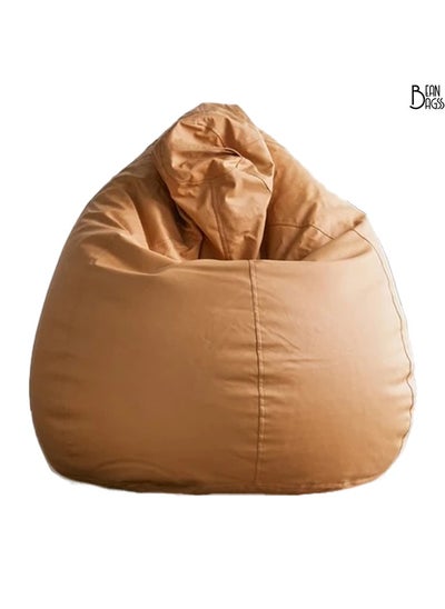 اشتري PVC Beige Bean Bag Filled Multi Purpose Faux Leather Bean Bag For Kids & Adult في الامارات