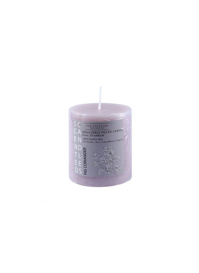 Buy Indulgence Pillar Candle Dia7x8cm Fig Coriander in UAE