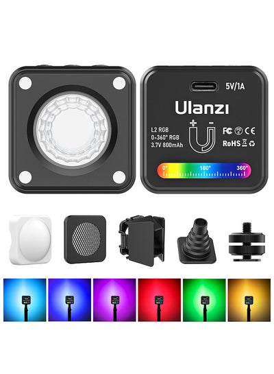 Buy Ulanzi L2 RGB Fill Light Mini COB Video Light Dimmable 11 Dynamic Light Effects Built-in Battery Magnetic Adsorption LED Video Light for Phone Vlog Still Life Photography in Saudi Arabia