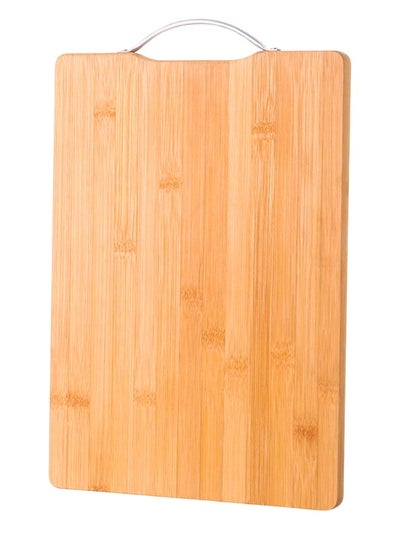 Buy Wooden Cutting Board Made Of Bamboo With A Handle That Is Easy To Carry And Hang, Suitable For Preparing Food And Cutting Vegetables, Fruits, Cheese, Meat And Fish, 28 x 38 cm in Egypt