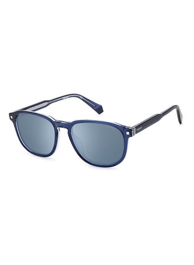 Buy Men's UV Protection Square Sunglasses - Pld 4117/G/S/X Blue Azur 55 - Lens Size 55 Mm in Saudi Arabia