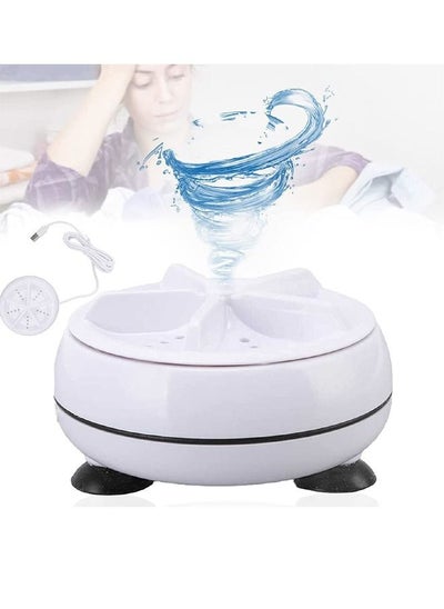 Buy Portable Mini Washing Machine Ultrasonic Turbo Washing Machine with USB for Home Business Travel College Room Turbo Washer for Cleaning Sock Underwear Small Rags in UAE