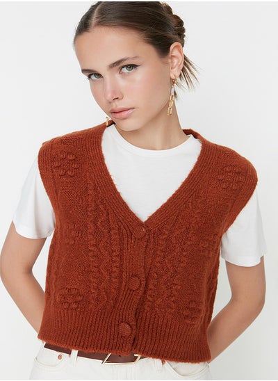 Buy Camel Soft Textured Knitwear Sweater TWOAW22BZ0033 in Egypt