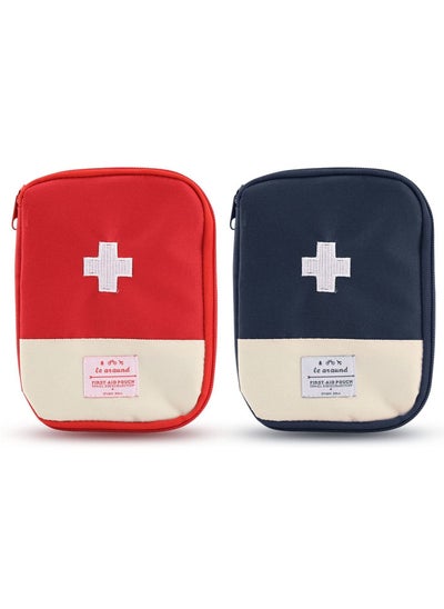 Buy Mini First Aid Bag Portable Travel First Aid Kit Empty for Car Cycling Marathon Running Outdoor Camping Hiking Travel Emergency Travel Home Office Red Blue in UAE