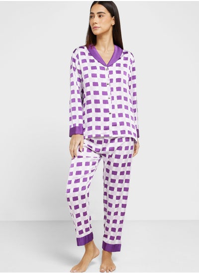 Buy Check Printed Pyjama Pant Set in Saudi Arabia