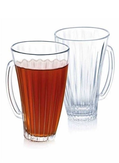 Buy Luminarc, set of 6-piece glass mugs, capacity 25 cl, decorated, made in the Emirates in Egypt