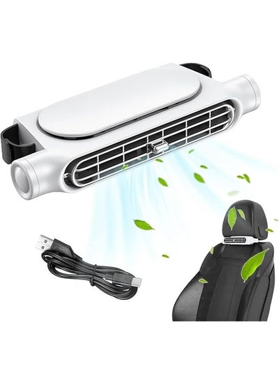 Buy Car Seat Fan Portable USB Car Seat Cooling Fan 3 Speed ​​adjustable Powerful and Quiet Suitable for All Cars Jeeps Caravans Rvs Trucks White All-Match in Saudi Arabia