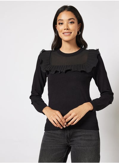 Buy Ruffle Detail Sweater in Saudi Arabia