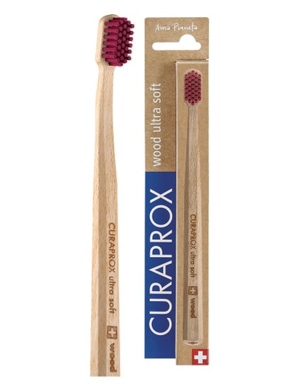 اشتري Curaprox Toothbrush CS Wood - Ultra-Soft Toothbrush for adults with 4440 CUREN® Bristles & sustainable beech wood. في الامارات