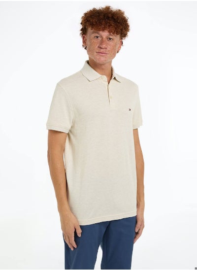 Buy Men's 1985 Collection Slim Fit Polo - Stretch organic cotton pique, Beige in UAE