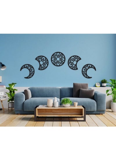 Buy Home gallery Lunation Moon  Sticker wall art Decor - Set of 5 Each 30x30 in Egypt