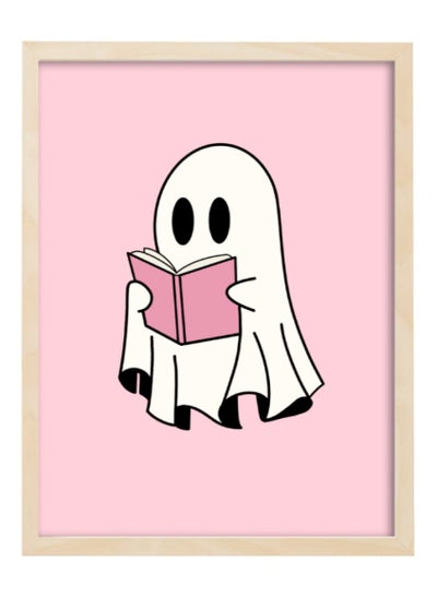 Buy Halloween Cute Ghost Framed Poster 30x40cm - Spooky Halloween Wall Art Decor for Kids' Rooms, Home, Nursery, or Party - Trick or Treat Halloween Decoration Gift in UAE