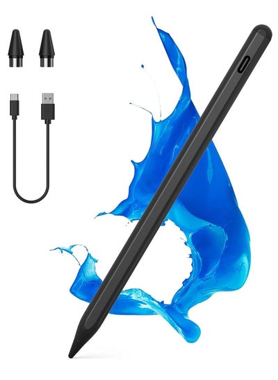 اشتري Stylus Pen for iPad with Tilt Sensitive and Fast Charge,iPad Pencil Compatible with 2018-2022 Apple iPad Pro 11/12.9 Inch,iPad 10/9/8/7/6 Gen,iPad Mini 5/6 Gen,iPad Air3/4/5 Gen في الامارات