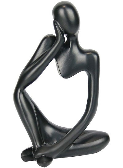 Buy Resin Statue Thinker Style Decoration Abstract Sculptures Collectible Figurines for Home Decor Modern Office Shelf Desktop(Black Left) in Saudi Arabia