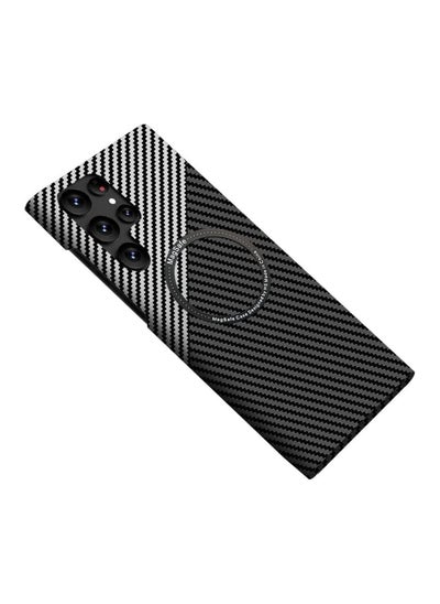 Buy Case Compatible with Samsung Galaxy S23 Ultra, Carbon Fiber Texture MagSafe, Ultra Thin Military Grade Drop Protection Borderless Rigid Phone Protective in Saudi Arabia