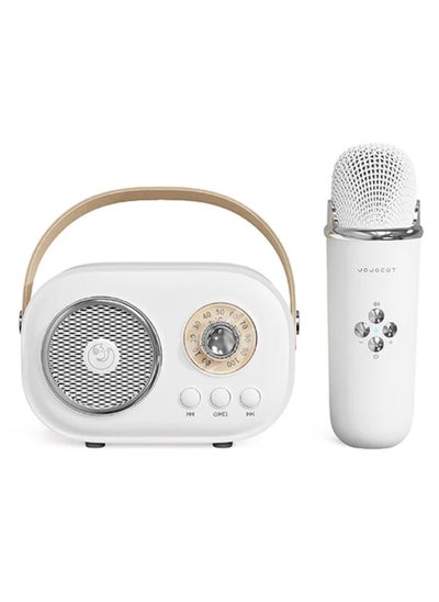 Buy Bluetooth mini speaker with microphone for kids white in Saudi Arabia