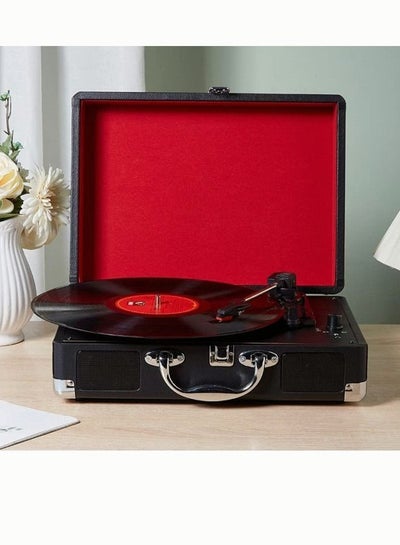 Buy Retro Phonograph Turntable With Speakers Vintage Phonograph Record Player in Saudi Arabia