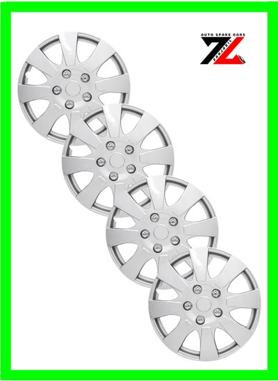 Buy Wheel Cover Taiwan (hubcaps) Pack of 4 SIZE 16 Silver |Z5-3137-16S   Universal Nested Style in UAE