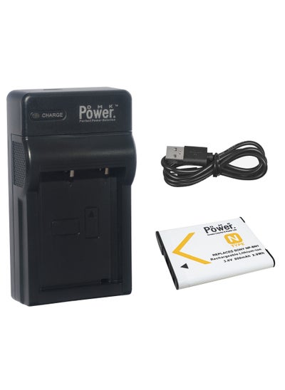 Buy DMK Power NP-BN1 800mAh Battery and Single Slot Usb Charger Compatible with Sony DSC-QX10, DSC-QX30, DSC-QX100, DSC-TX100V, DSC-TX200V, DSC-W800, DSC-W810, DSC-W830, ect, in UAE